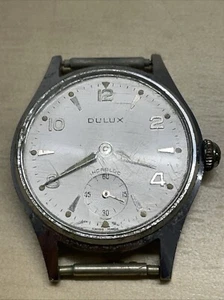 Vintage DULUX Armbanduhr ohne Band Edelstahlboden Swiss Made  - Bild 1 von 13