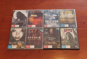 8 x Horror DVD Bundle - Living Hell, Swamp Devil, Savage, Solstice - Region 4 - Picture 1 of 1