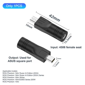 200W Laptop Power Adapter DC Female To Asus Square Adapter For ROG 16 14 Air _ha - Zdjęcie 1 z 22