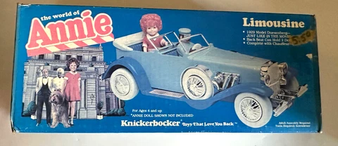 VINTAGE THE WORLD OF ORPHAN ANNIE TOY LIMOUSINE NEW IN BOX KNICKERBOCKER 1982 Cover
