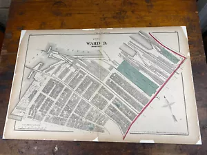 1874 Boston Karte Station 3 ~ RR Yards, Damm, Leverett ~ Zukunft TD Gartengelände! - Bild 1 von 20