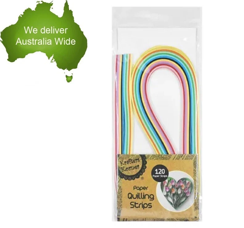 5mm 54cm PAPER QUILLING 120 STRIPS Lucky Star Craft DIY Gift Craft OMBRE Rainbow - image 1 of 1