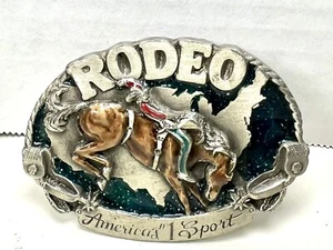 Fibbia cintura western. Rodeo America's #1 Sports Pelter Siskiyou 1983 # I-27 - Foto 1 di 5