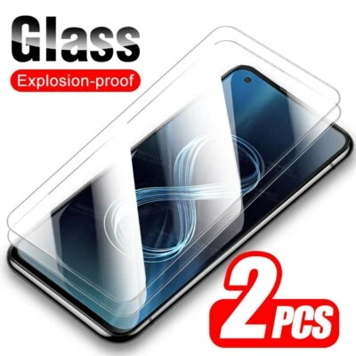 2x ASUS Zenfone 8 Zenfone8 Flip ZS672KS ZS590KS Tempered Glass Screen Protector - Image 1 of 4