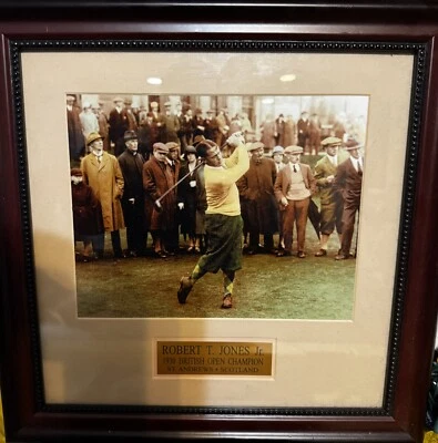 Foto enmarcada Robert T. Jones Jr. 1930 campeón del Abierto Británico St.Andrews Escocia Foto 1 de 2