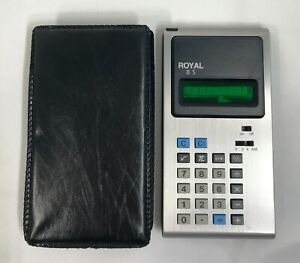 Vintage Royal 8S 8 Digit Precision Calculator W/leather Case "WORKS GREAT!"