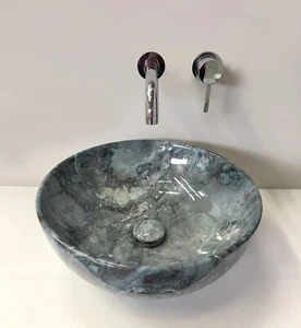 Keramik Waschtisch Gästebad Hand- Waschbecken Aufsatzwaschbecken Gästebad 41x41 - Bild 1 von 7