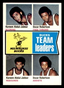 1974 Topps Basketball #91 Milwaukee Bucks Team Leaders NM *d16 - Bild 1 von 2