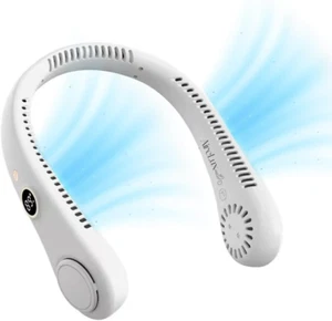 Cooling Neck Fan, 5-Speed, USB Rechargeable Bladeless Hands-Free Portable Lightw - Picture 1 of 12