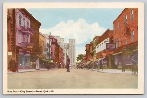 1940er Sorel, Quebec Kanada - Rue Roi - King Street, Coca-Cola, Roxy Postkarte - Bild 1 von 5