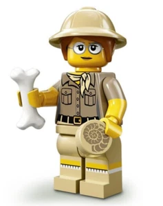 Lego Series 13 Paleontologist Minifigure with Ammonite Fossil and Bone - Picture 1 of 1