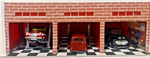 Diorama miniatura modelos Outland escala 1/64 3 puestos garaje grande para camiones/C - Imagen 1 de 16