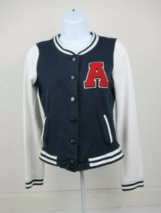 Women's Navy Blue Jock Stripped Casual Women Cardigan Sweater w/ Pockets Size S - Picture 1 of 2