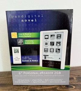 Pandigital Novel 6" Multi Media eReader Barnes & Noble 2GB Touch Screen - Picture 1 of 7