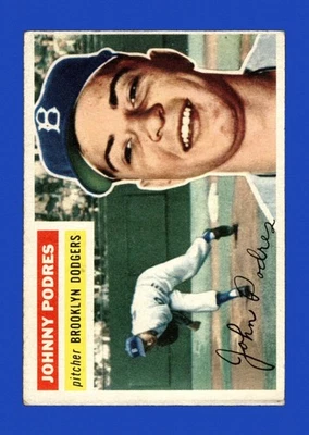 1956 Topps Set-Break #173 Johnny Podres en muy buen estado-en muy buen estado *GMCARDS* Foto 1 de 2