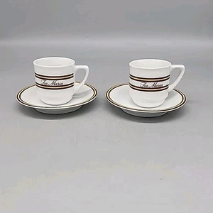 Tia Maria Demitasse Cups & Saucers Set of 2 – Schmidt Porcelana Brazil Vintage - Picture 1 of 6