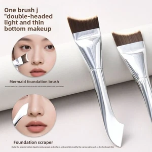 Professional Flat Makeup Brush For Seamless Blending of Cream - Picture 1 of 12
