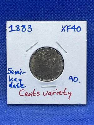 1883 U.S. V-Nickel Semi-key Date - Image 1 of 2