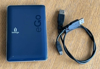 Iomega eGo 320GB Portable External USB Hard Drive RPHD-UG Blue - Image 1 of 3