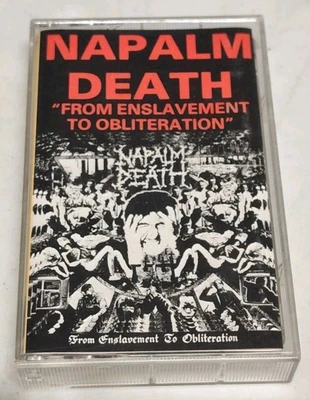 Napalm Death: From Enslavement to Obliteration Cassette Tape 1991 EaracheRecords - Imagem 1 de 4