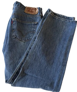 Jeans Levis 501 Para Hombres 30x32 Azul Denim Botón Mosca Pierna Recta Hechos en EE. UU. Pestaña Roja - Imagen 1 de 10