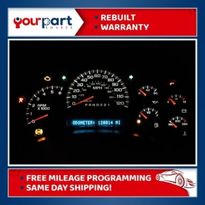 06-07 1500 2500 GMC SIERRA TAHOE INSTRUMENT CLUSTER SPEEDOMETER 15105687 REMAN - Picture 1 of 12