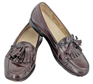 COLE HAAN Loafers Mens Size 11D Brown Leather Tassel  Preppy - Picture 1 of 10