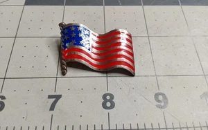 WWII ERA Home Front Waving American Flag Pin Patriotic - Picture 1 of 2