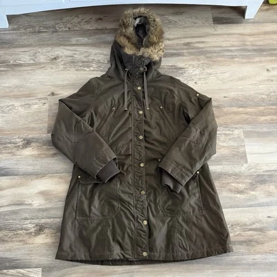 1 Chaqueta Parka Madison Expedition XL Para Mujer Piel Sintética Con Capucha Marrón Foto 1 de 4