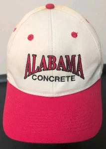 Vintage Alabama Mütze Beton bestickt weiß/rot Druckknopflasche - Bild 1 von 11