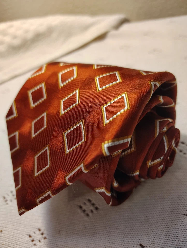 Declaración Corbata para Hombres Corbata Prendas para el Cuello Seda Borgoña Diamante 4W 58L Negocios Formal Foto 1 de 4