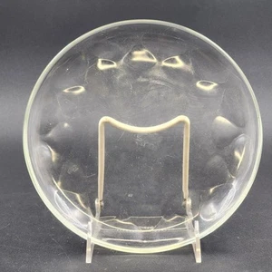 Plato de almuerzo de vidrio transparente Pyrex Ovenware 8,5"x1" diseño con hoyuelos huella digital vintage - Imagen 1 de 12