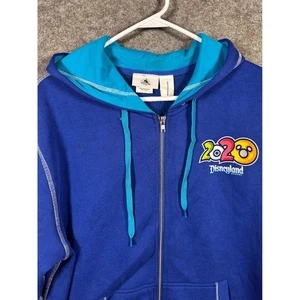 Felpa con cappuccio e zip intera blu Disney Parks Disneyland 2020 uomo - Foto 1 di 8