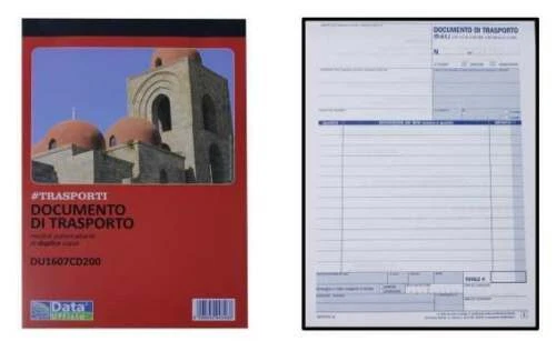 5 DDT DOCUMENTO DI TRASPORTO 50 FOGLI A5 2 COPIE DATA UFFICIO DU1607CD200