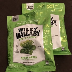 Lote de 2 bolsas de dulces verde australiano Wiley Wallaby 4 oz - Imagen 1 de 3