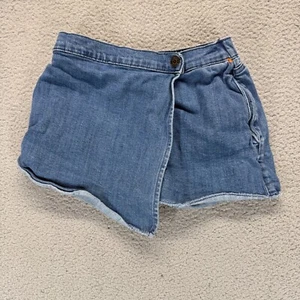 OshKosh B gosh Girls Denim Skirt Blue Jean Faux Wrap Casual Cute Outfit Size 10 - Picture 1 of 8