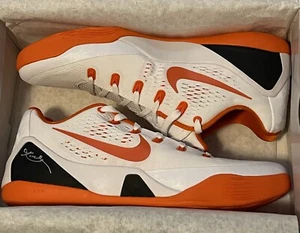 NIKE KOBE 9 IX EM TB WHITE/ORANGE/BLACK MENS SHOES SIZE 13 - Picture 1 of 10