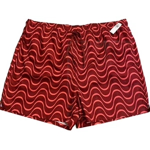 Bañador Old Navy Clásico XXL Forrado Para Hombre Rosa/Rojo Patrón Ondulado - Imagen 1 de 9