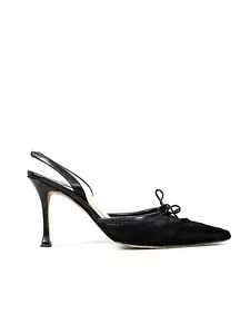 MANOLO BLAHNIK Slingback Pointed Calf-Hair Pumps (SIZE 37) - Picture 1 of 5