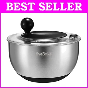 Multi-Functional 5.3Qt Salad Spinner - Non-Slip Base & Transparent Lid Design - Picture 1 of 10