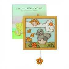 QUADRO CARILLON THUN CON LIBRO FAVOLA IL BRUTTO ANATROCCOLO
