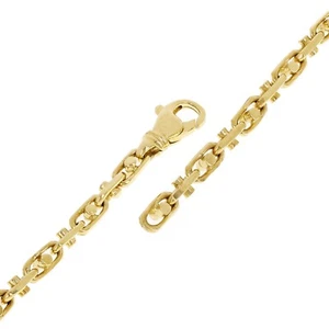 10k Yellow Gold Solid Handmade Fashion Link Bracelet 8.5" 4.3mm 14.6 grams - Picture 1 of 5