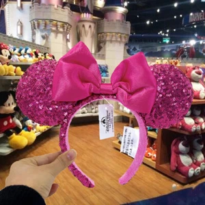 Lo último Diadema Rosa Arco Magenta Orquídea Parques Disney Orejas de Mickey Mouse Lentejuelas 2022 - Imagen 1 de 6