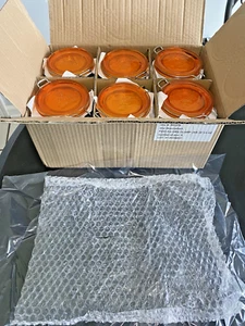 (6) Bormioli Rocco FIDO 3/4 L 25,25 OZ Glas Einmachglas mit aufklappbarem orangefarbenem Deckel - Bild 1 von 14