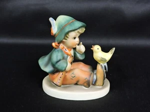Goebel M.J. Hummel SINGING LESSON #63 TMK-5 (Last Mark) Boy with Bird - Picture 1 of 6