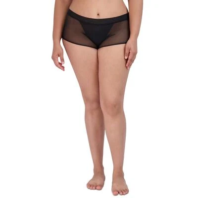 Steve Madden Malla Boyshort Ropa Interior Lencería SM11872 Negro Nuevo con Etiquetas Talla Pequeña Foto 1 de 4