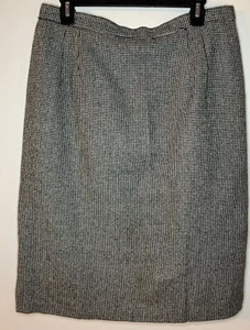 Briggs Of New York Black And White Houndstooth Patterned A Line Skirt Size 18 - Picture 1 of 3