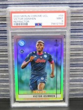 2020 Topps Merlin Chrome Victor Osimhen Refractor Rookie Card RC #59 PSA 9 (48)