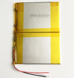 Paquete de baterías recargables de polímero lipo li 3,7 V 6000 mAh termistor 3 cables 40140100 - Imagen 1 de 4