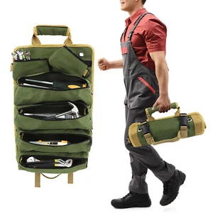 Multi-Purpose Roll Up Tool Bag Wrench Car First Aid Kit Wrap Roll Storage Case - Picture 1 of 16